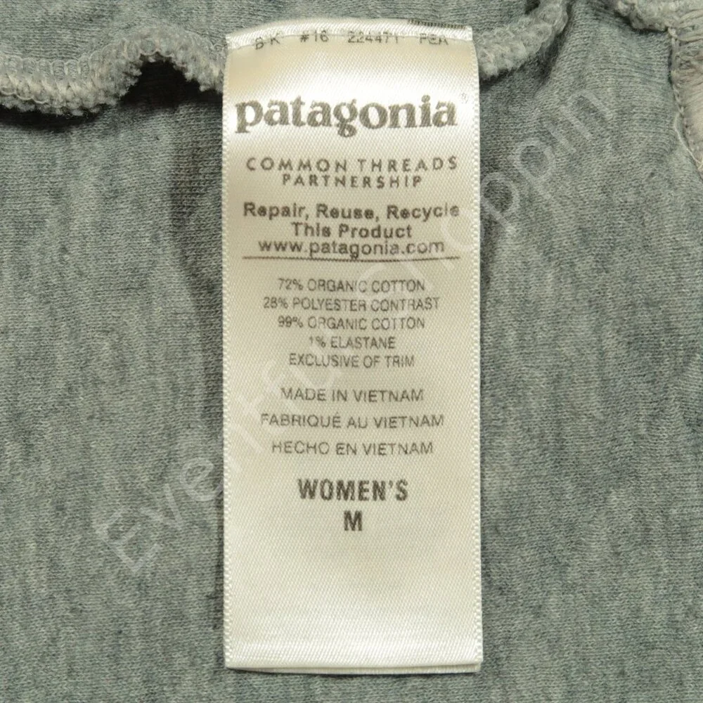 Patagonia Pullover Mens M Gray Snap T Sweater Quilt Retro Cotton Feather - Picture 6 of 7